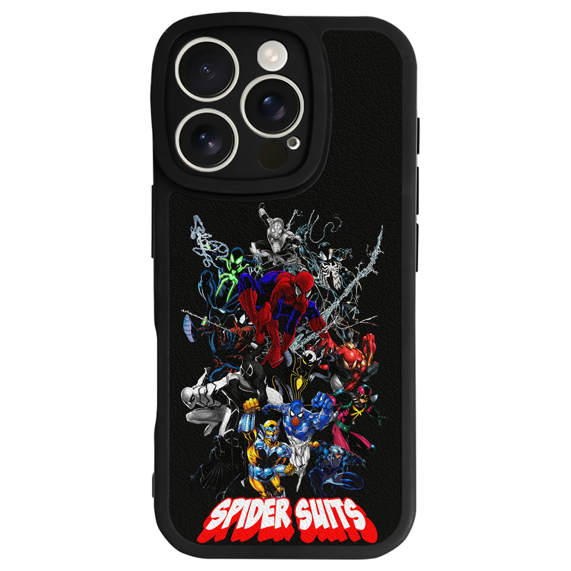 Spider Man スパイダーマン 【iPhone 16シリーズ対応】シリコンスマホケース（レザー調） 材質：シリコン